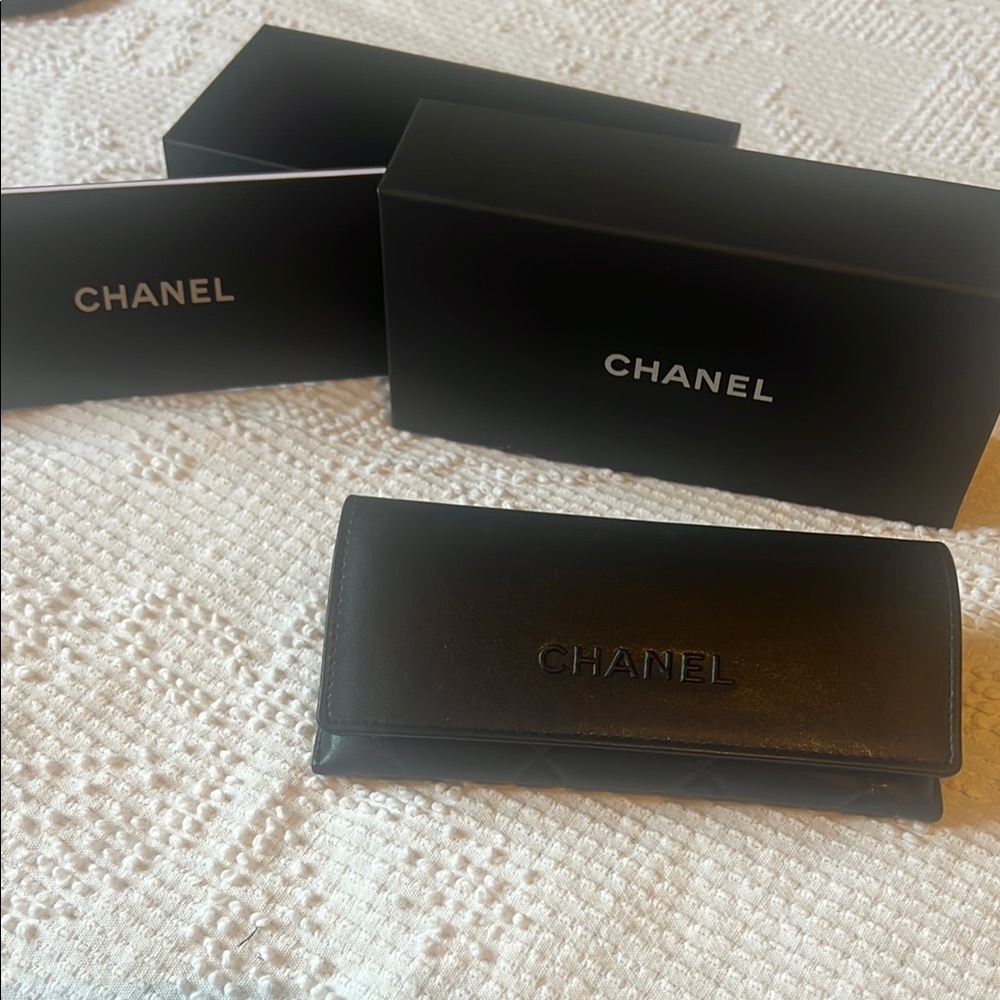 Chanel Black Leather Wallet
